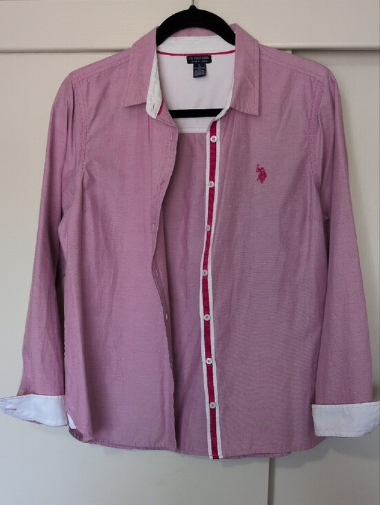 U.S. Polo Assn. Tops - U.S. Polo Assn. Light Pink Long-Sleeve Button-Up Shirt